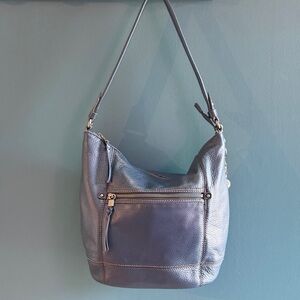 THE SAK  Sequoia Leather Hobo | Navy | Like New | Signature Charm